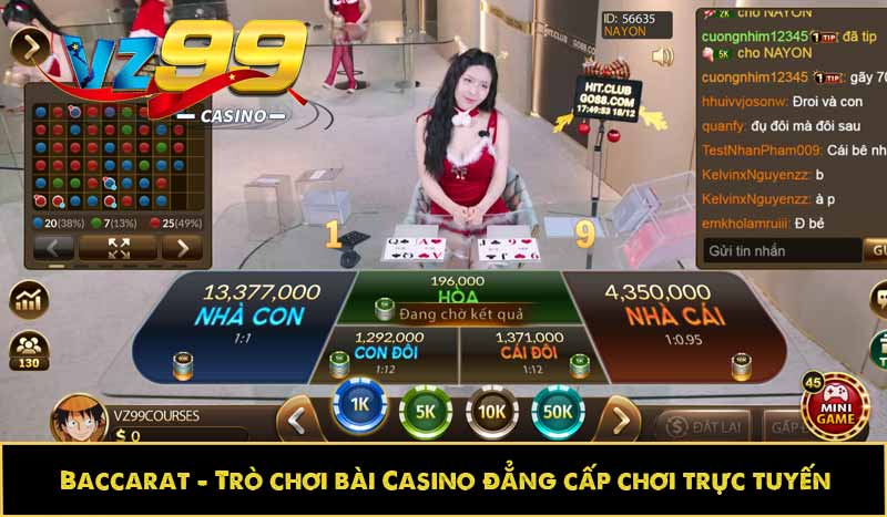 Baccarat - Trò chơi bài Casino đẳng cấp chơi trực tuyến 9 Baccarat - Trò chơi bài Casino đẳng cấp chơi trực tuyến